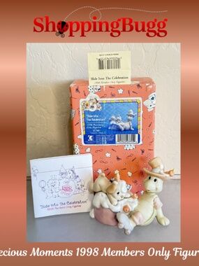 Precious Moments 1998 Members Only Figurine Slide Into The Celebration BC981